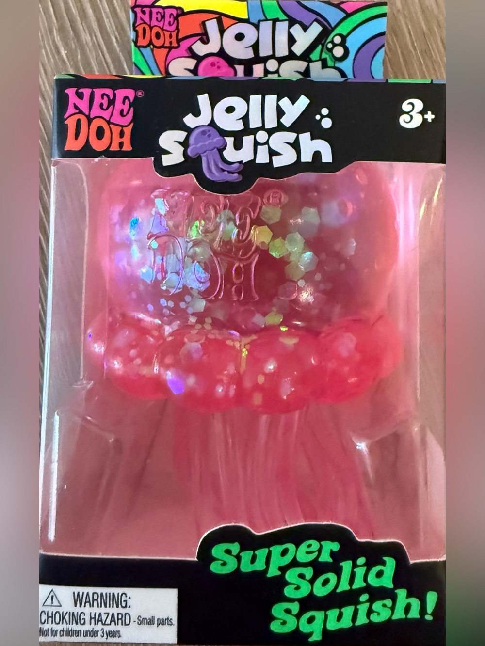 SCHYLLING NEEDOH ORIGINAL JELLY SQUISH SHIMMER NEON PINK TOY TRENDING NEW IN BOX
